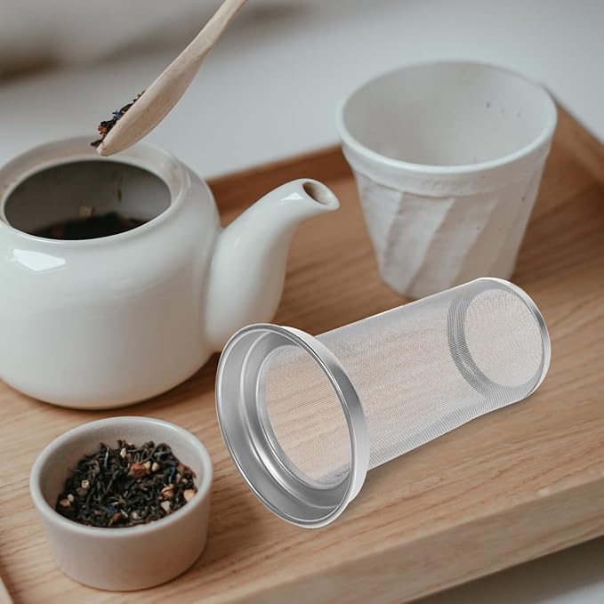 Luxshiny Stainless Steel Tea Strainer for Loose Leaf Tea Infuser Filter Pot Strainers Mesh Basket for Home Kitchen Brewing