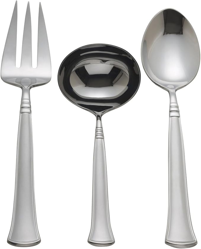 Reed & Barton Sylvan Matte 3-Piece Stainless Steel Serve Set
