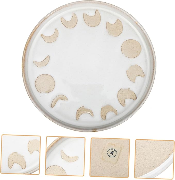 Ceramic Plate Vintage Stoneware Plate Round Serving Platter Decorative Serving Tray