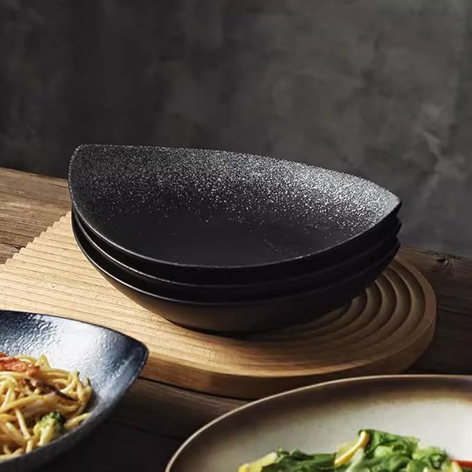SONGCHAO Party Supplies Ceramic Plate Dish Plate Household Salad Plate Cold Dish Plate Restaurant Commercial Large Plate Light Luxury Soup Plate Western Food Plate Party Plates (Color : 7)