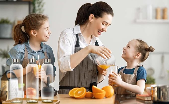 Eclaro 17oz Thick-Wall Glass Tumblers Set of 6 - Perfect for Soy Milk, Juice, Iced Coffee - Heavy Base, Dishwasher Safe for Home & Restaurant
