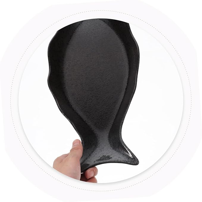 Zerodeko Ceramic Fish Plate for Serving Japanese Style Food Steamer Dish for Home Kitchen Restaurant Use for Sushi Appetizers and Dessert Presentation