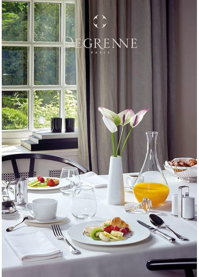 Degrenne Luxury French Cutlery Set - 5 Piece Silverware Set, Includes Forks, Spoons & Knife, Stainless Steel Flatware, Dishwasher Safe, Made in France - Blois Collection