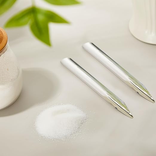 Zonon 6 Pcs 6 Inch Lab Spatula Stainless Steel Micro Lab Scoop Spatula Metal Bead Scoop with Rounded Pointed Ends Laboratory Sampling Curved Spoon for Mixing Powders Pastes Transferring Tool