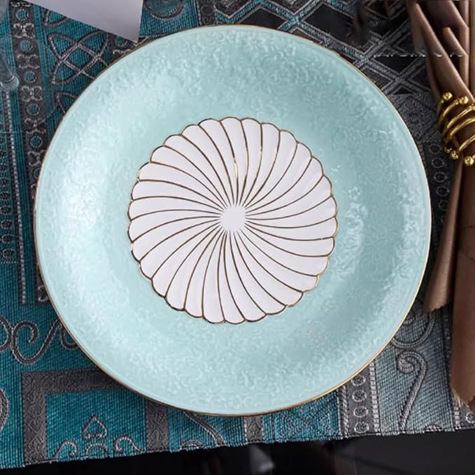 Dinner Plates Simple Modern Ceramic Dinner Plate Household Flat Plate Ceramic Plate Dinner Plate Dinner Set