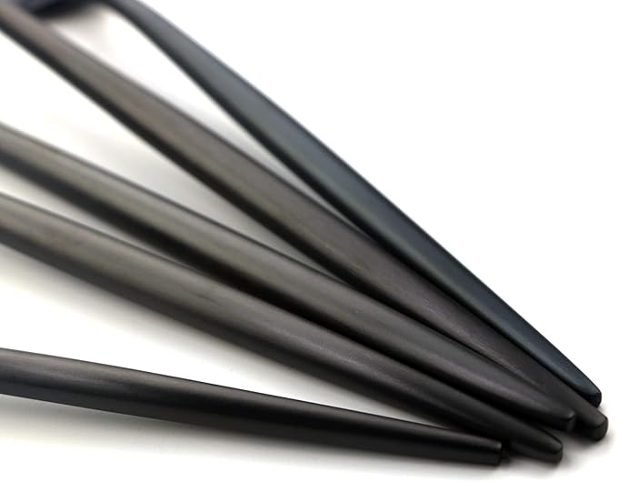 Gugrida 24-Piece Matte Black Handle 18/10 Stainless Steel Silverware Set, Titanium Black Cutlery, Flatware Set for Home & Restaurant, Dishwasher Safe
