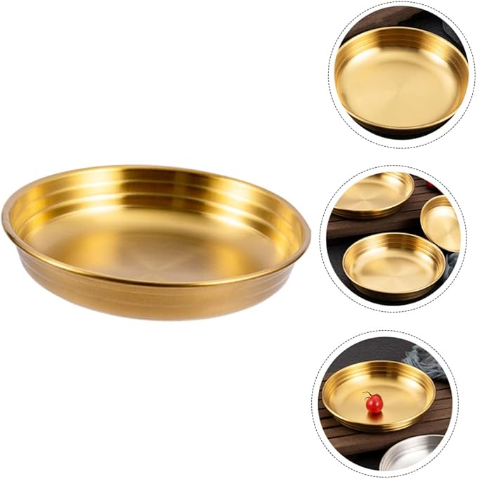 Korean Style Seasoning Dish Flat Small Condiment Bowl for Dipping Sauce Food-Grade Ceramic Appetizer Plate for Kitchen and Dining