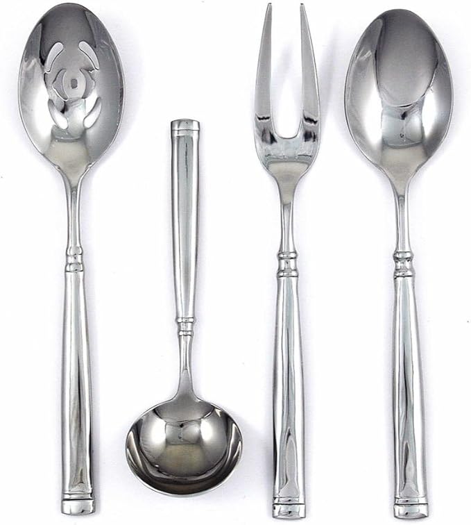 Ginkgo International Naples 4-piece Stainless Steel Hostess Serving Set