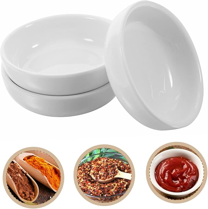 6pcs Ceramic Dipping Bowls for Sauces Condiments and Seasonings Versatile Porcelain Appetizer Plates for Home Use and Parties