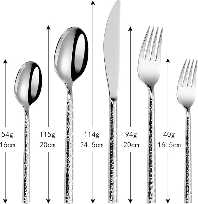 Stainless Steel Flatware serving set,Home Kitchen Eating Tableware Set,Dishwasher Safe,For Home Kitchen Restaurant Hote 5/20/30 Piece 304 Stainless Steel Western Food Knife, Fork And Spoon Set High-en