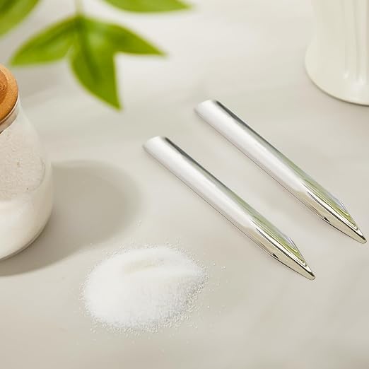 Zonon 12 Pcs 6 Inch Lab Spatula Stainless Steel Micro Lab Scoop Spatula Metal Bead Scoop with Rounded Pointed Ends Laboratory Sampling Curved Spoon for Mixing Powders Pastes Transferring Tool