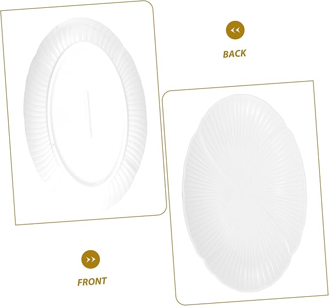 Angoily Porcelain Plate Ceramic Soup Dish for Elegant Table Settings Decorative Element for Food Photography Special Occasions Versatile Serving Tray for Pastries Sandwiches
