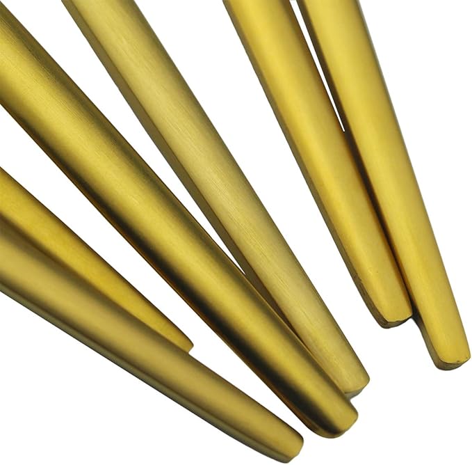 40-Pieces Silverware Set, Flatware Sets Satin Finish, 304 Stainless Steel Utensils Dishwasher Safe Service for 8, Include Dinner Knife/Fork/Spoon Dinnerware Sets (Matte Gold)