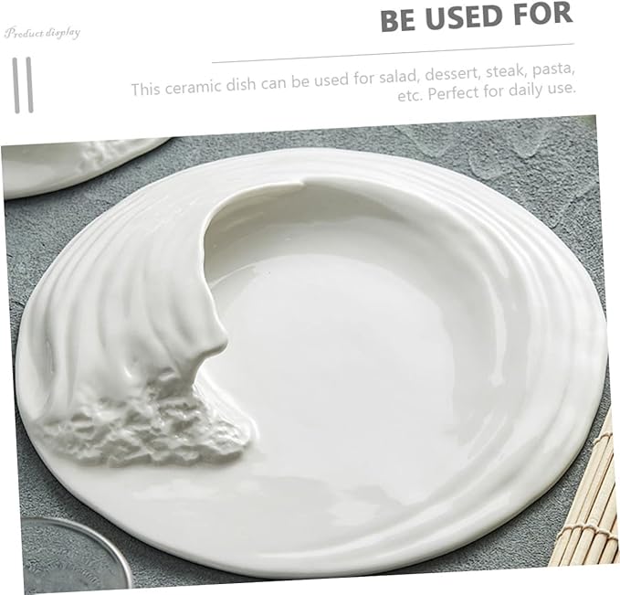 Cabilock Chunky Porcelain Dinner Plates Appetizer Plate Ceramic Serving Platter for Party