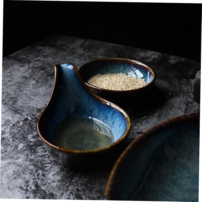 1pc Ceramic Dish Utensil Tray Seasonings for Grilling Appetizer Plates Ceramic Dipping Sauce Cups Ice Cream Bowl Seasoning Bowl Ceramic Storage Plate Seasoning Dish Dippi