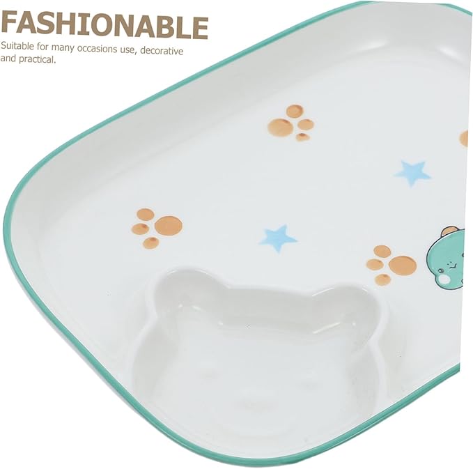 1pc Ceramic Divided Serving Plate Dip Compartment Functional Food Dish for Dumplings Sushi and Appetizers Home Tableware for Entertaining and Everyday Use
