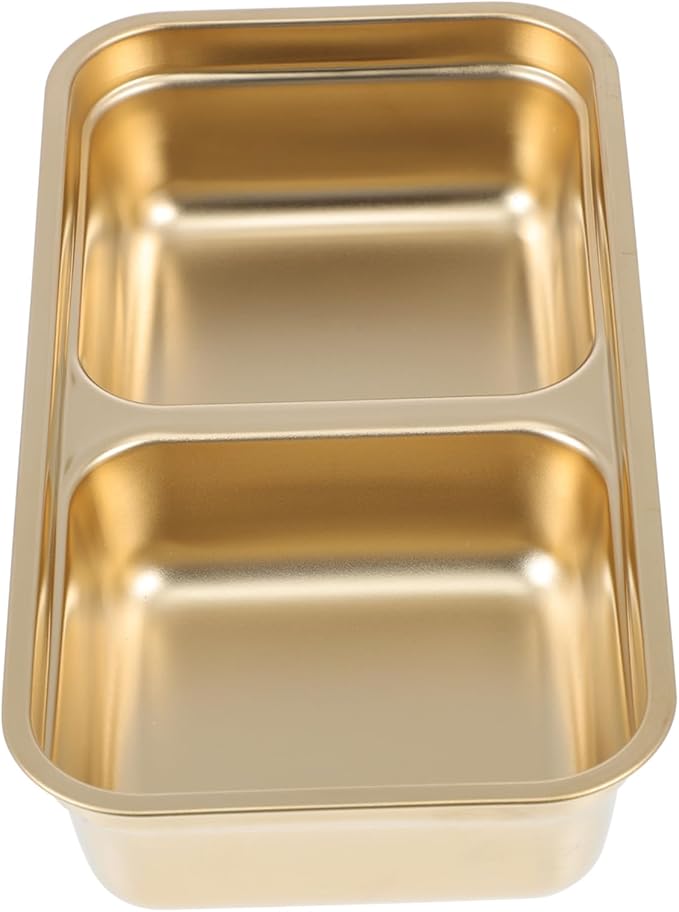 STOBAZA 2pcs Double Compartment Seasoning Dish Versatile Appetizer Plate for Sauces Kimchi Cold Dishes Easy to Clean for Parties Meal Prep