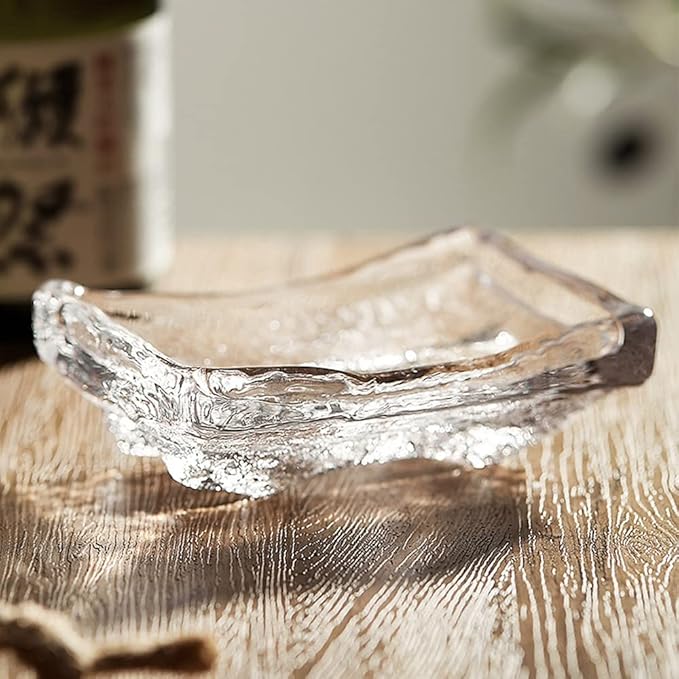 Dipping Sauce Bowls Appetizer Bowls Hammered Glass Plate Sushi Plate Sashimi Plate Household Dip Plate Mustard Plate Cooking Seasoning Plate Snack Plate Ceramic Dip Bowls Dipping Sauce Bowls