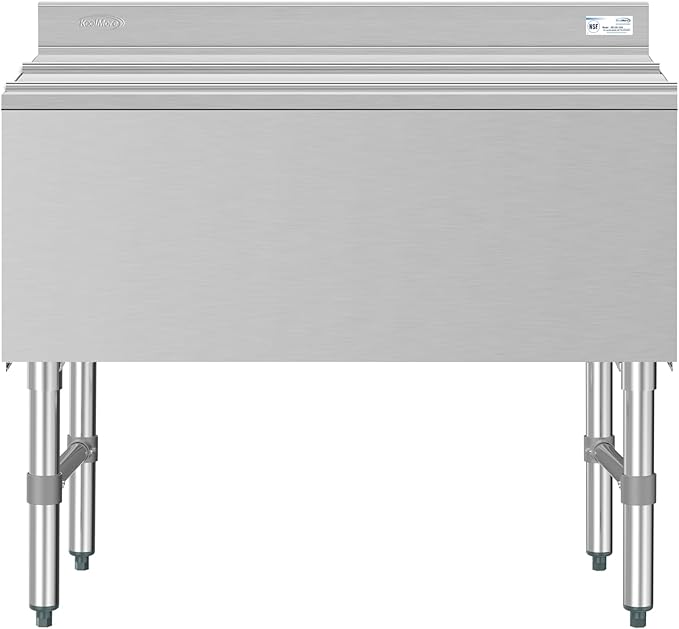 KoolMore 36 Inch Commercial Stainless Steel Underbar Ice Bin with Siding Lid, NSF Certified (KM-UIB-1836)