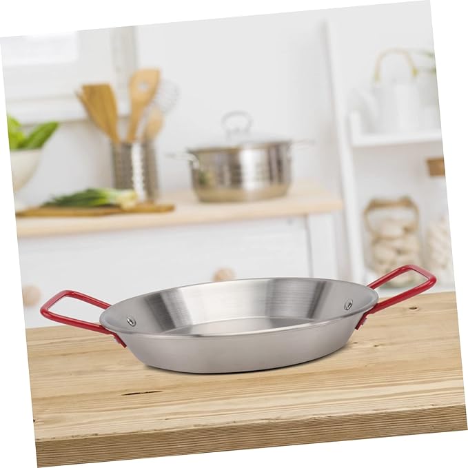 Luxshiny Classic Silver Serving Tray Handles Seafood Pot Tray for Family Dinners