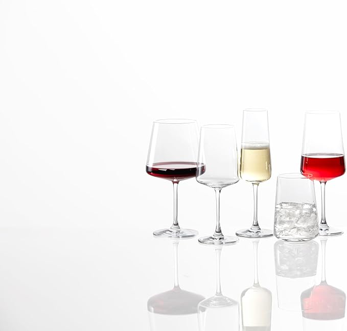 Schott Zwiesel MioVino German Made Crystal Glass, 23 Oz. Burgundy (Set of 4), Clear