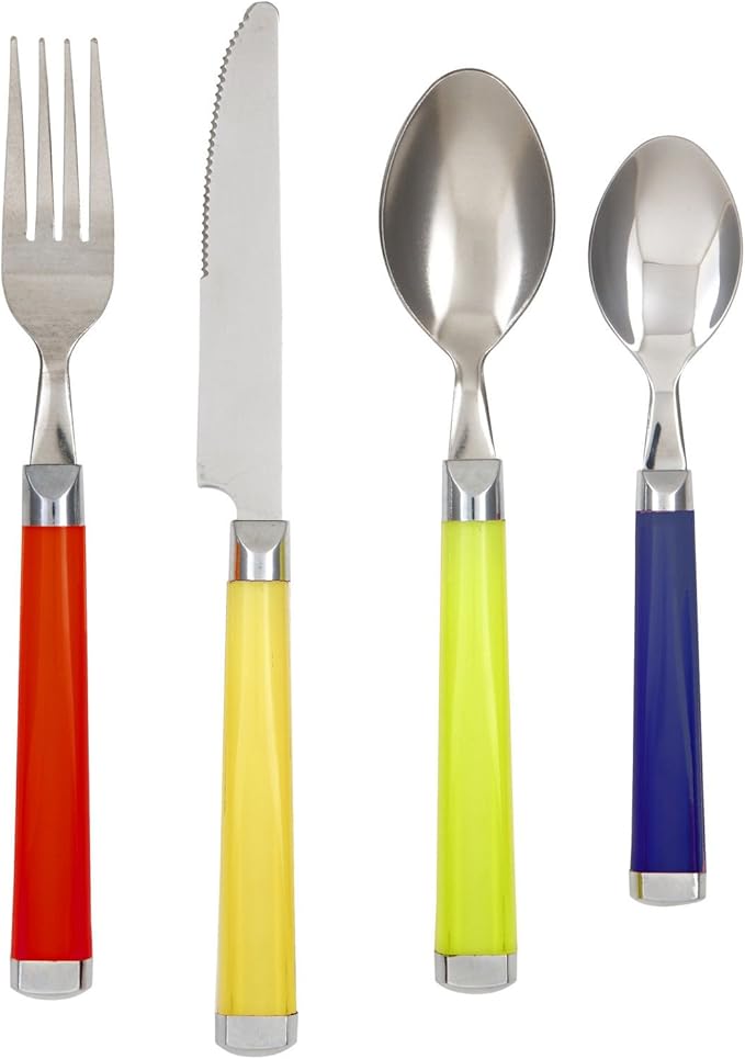 Cambridge 625416MD4 Temptation Partytime 16-Piece Flatware Set + Rack