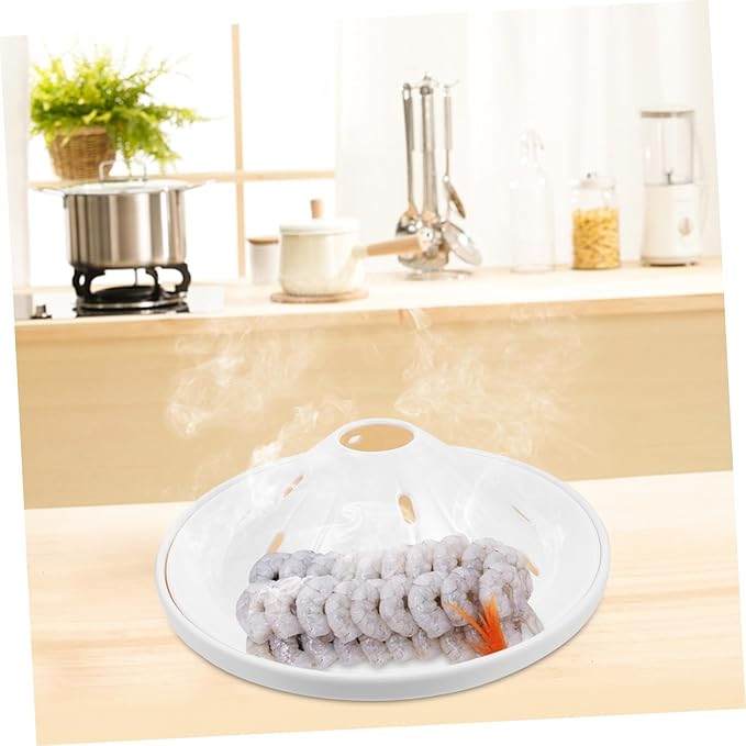 Cabilock Dry Ice Serving Plate Round Tray Smoke Effect Dishwasher Safe Food Presentation Dish for Restaurants and Catering for Parties and Events