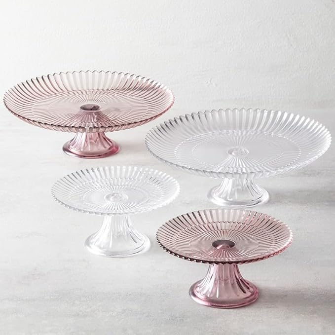 Fortessa Archie Serveware, Mini Cake and Cupcake Stand, 8.25", Clear