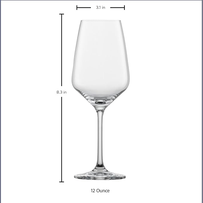 SCHOTT ZWIESEL Tulip White Wine Glass (Set of 4), Wine Glasses for White Wine, Dishwasher-Safe Tritan Crystal Glasses, Made in Germany (12 Ounce)
