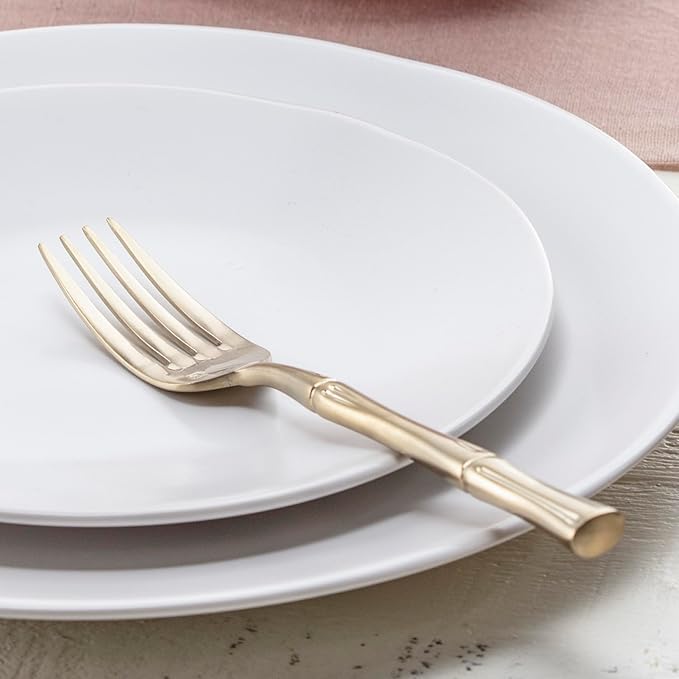 Fortessa Royal Pacific 18/10 Stainless Steel, 5 Piece Flatware Set (Service for 1), Brushed Champagne