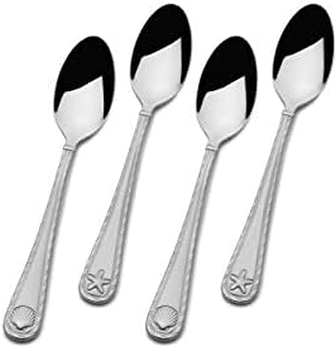 Towle Living Antigua Frost Demi Spoons, Set Of 4, Stainless Steel