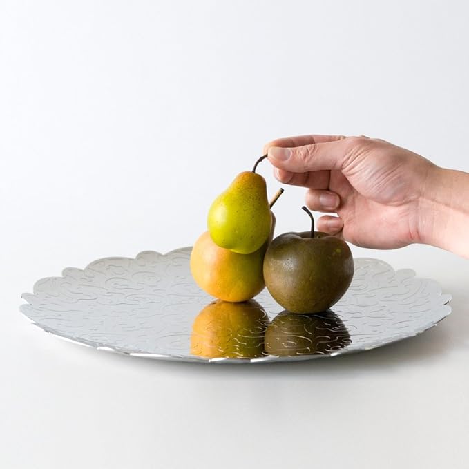Alessi "Dressed" Round Tray, Silver