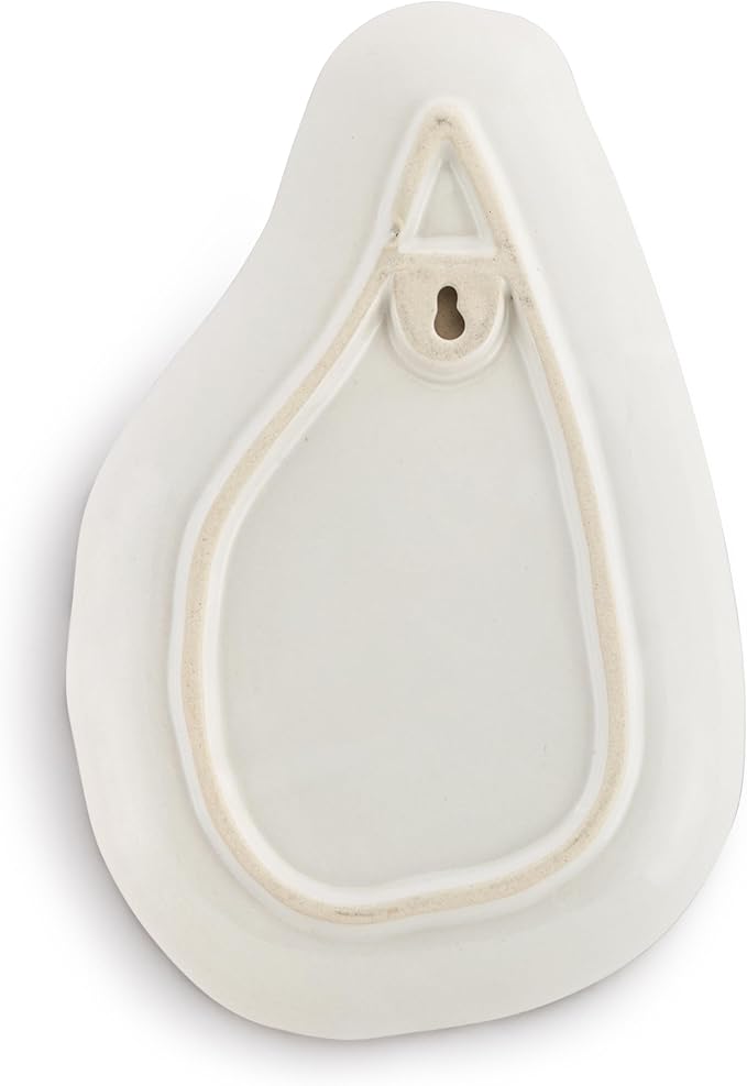 DEMDACO Decorative Serving Dining Dish Appetizer Plate, 8 Inch Ceramic Stoneware, Avocado Shaped