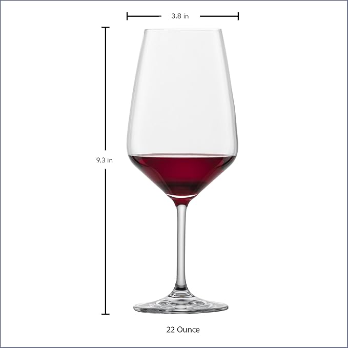 SCHOTT ZWIESEL Tulip Bordeaux Red Wine Glass (Set of 4), Bordeaux Glasses for Red Wine, Dishwasher-Safe Tritan Crystal Glasses, Made in Germany (22 Ounce)