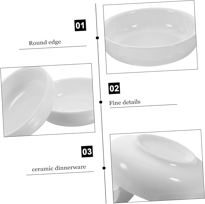 PRETYZOOM 6pcs Ceramic Dipping Dishes Sauce Bowls for Sushi Condiments Appetizers Compact and Easy to Clean for Kitchen Parties Picnics