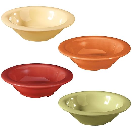 GET SP-B-454-COMBO Melamine Fruit Bowl Pack of 4 Colors, 4.5 Ounce, Diamond Harvest (Set of 12)