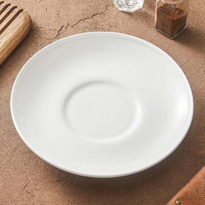 Appetizer Plates Ceramic White Plate Vegetable Plate Modern Simple Hotel Salad Plate Dessert Plate Snack Plate Cheap Plates(A)