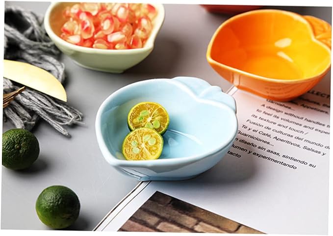 12 Pcs Japanese Soy Sauce Dessert Plates Ceramic Dessert Tray Sauce Bowl Dessert Dishes Plates Ceramic Dessert Plate Food Sauce Dish Seasoning Bowl Flavor Dish Appetizer Server/1835 (Color : Picture