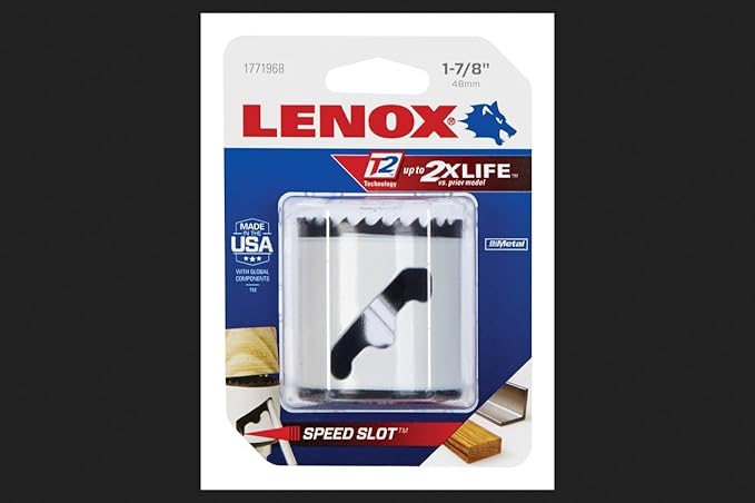 LENOX Tools Bi-Metal Speed Slot Hole Saw with T3 Technology, 1-7/8"