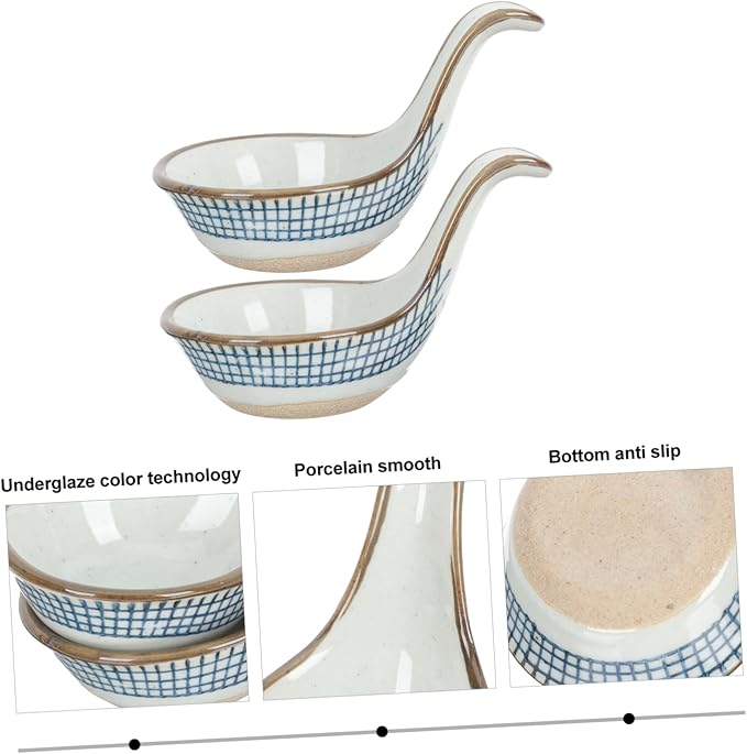 Mobestech 2Pcs Ceramic Caviar Spoon and Sauce Dish Set Food-Grade Kitchen Dipping Bowls for Seasoning and Condiments Creative Serving Tableware