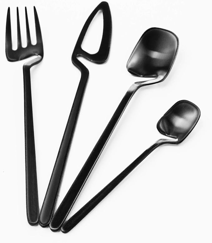 Black Steak Knives Set of 6,304 Stainless Steel Dinner Knife, kitchen Camping Restaurant Knives, Dishwasher Safe