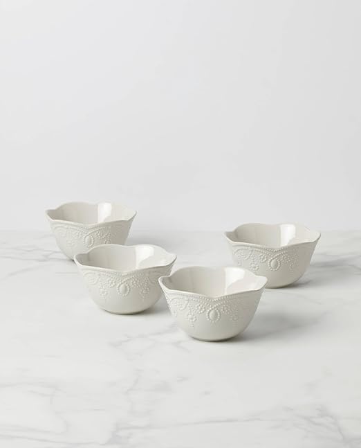 Lenox 895724 French Perle Fruit Bowls, Set Of 4, White
