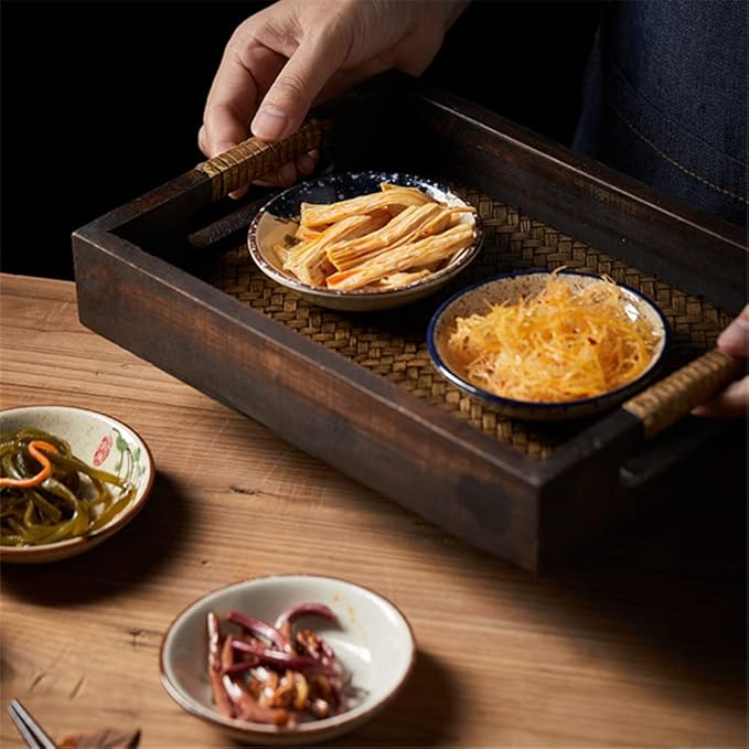 Japanese Retro Ceramic Side Dishes Set of 6, Ceramic Dip Bowls Appetizer Plates, 3.8 Inch Seasoning Dish for Ketchup, Sushi, Snack, Sauce, Dessert