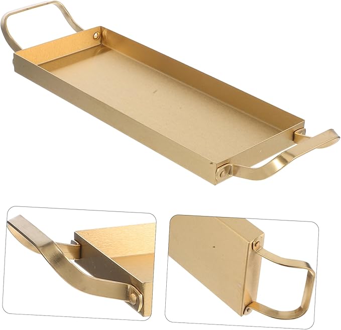 Stainless Steel Bbq Tray Brushed Finish Gold Appetizer Platter for Snacks Desserts Versatile Serving Tray