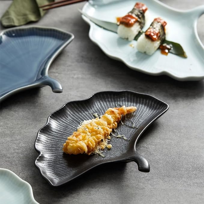 SONGCHAO Party Supplies Small Plate Ceramic Household Japanese Sushi Plate Restaurant Dessert Western Meal Snack Pastry Snack Plate Party Plates (Color : A, Size : Small)