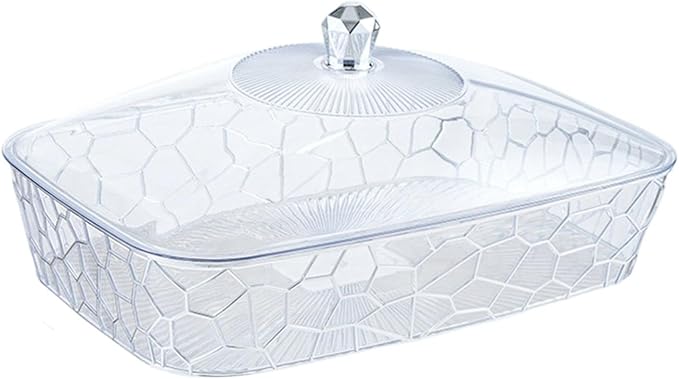 Serving Tray, Fruit Tray, Elegant Multifunctional Decorative Storage Container, Organizer for Celebrations Wedding Birthday, L