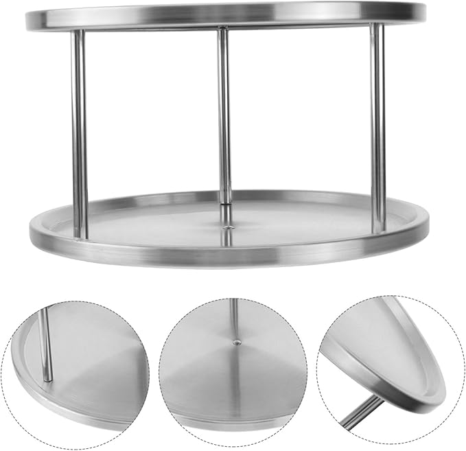Wakauto Stainless Steel Food Serving Plate Silver Snack and Dessert Platter Seafood Tray for Home Use Easy to Clean Multi Purpose Fruit and Appetizer Display