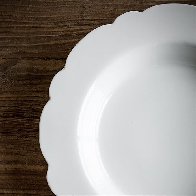 Dinner Plates Set Serving Plate Breakfast Plate Simple Lace Ceramic Plate Home Breakfast Plate Salad Plate Kitchen Salad Bowl