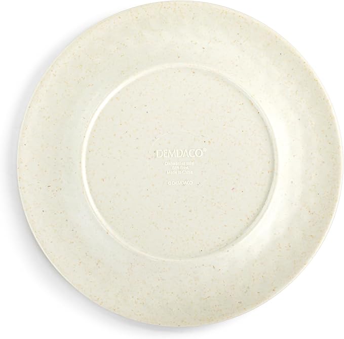 DEMDACO Tie-Dye Design - 6.5 Inch Indigo Blue/White Melamine Appetizer Snack Plates; Set of 4