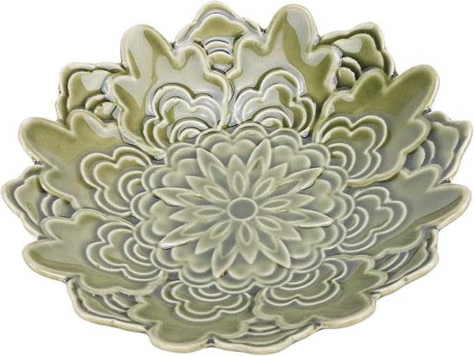 GLOGLOW Decorative Dish Vintage Japanese Snack Plate Ceramic Small Appetizer Plate for Nuts Fruits Sushi Condiments Desserts Tea Tray with Elegant Retro Design